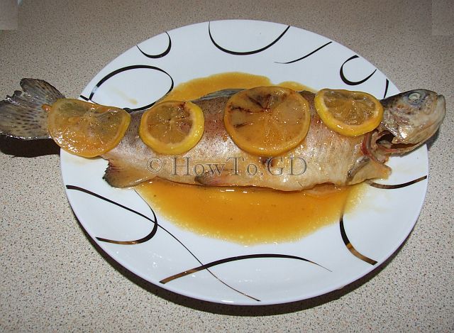 How to foil-bake trout with lemon soy sauce butter on grill