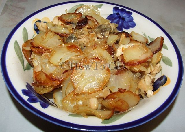 How to cook Brittlegill mushrooms with potatoes