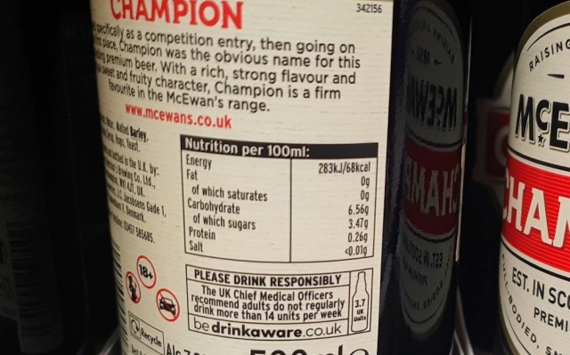 Understanding the New Wave of Nutrition Labels on UK Beer Bottles